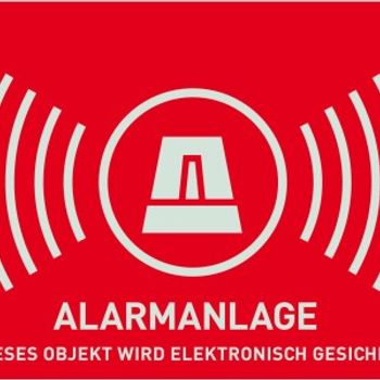 Artikelbild des Artikels “ABUS AU1323 Warnaufkleber Alarmanlage Sprachen Deutsch (B x H) 74 mm x 52.5 mm “