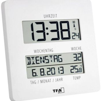 Product image of the product “TFA Dostmann 60.4509.02 Funk wall clock 27mm x 195mm x 195mm white ”