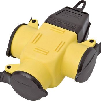 Product image of the product “InterBär 9007-006.01 3fach-clutch Gummi 230V yellowIP44 ”