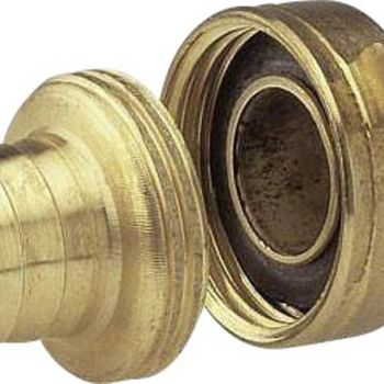 Product image of the product “Gardena Messing Schlauch-Verschraubung 30,3mm (1\ ) IG, 33,25mm (1\ ) AG, 19mm (3/4\ ) Ø ”
