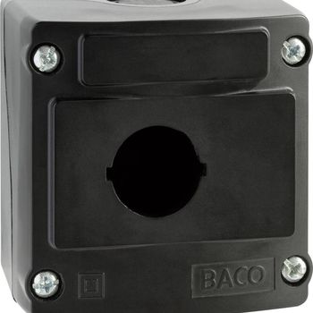 Product image of the product “BACO LBX0100NR 100530 emptybox 1 Einbaustelle (L x B x H) 74 x 74 x 47.9mm black 1 pc(s) ”