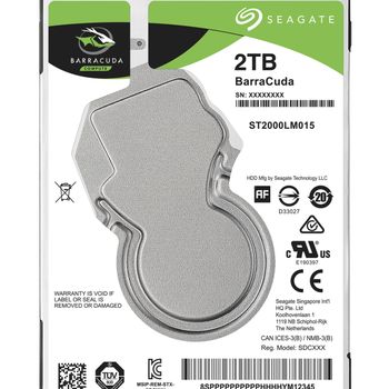 Artikelbild des Artikels “Seagate BarraCuda® 2TB Interne Festplatte 6.35cm (2.5 Zoll) SATA 6 Gb/s ST2000LM015 Bulk “