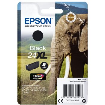 Product image of the product “Epson Elephant Singlepack Black 24XL Claria Photo HD Ink ”