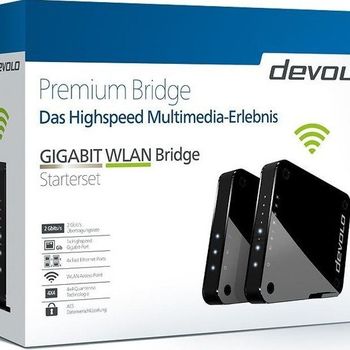 Product image of the product “Devolo GIGABIT WLAN Bridge 1733 Mbit/s Black, Grey ”