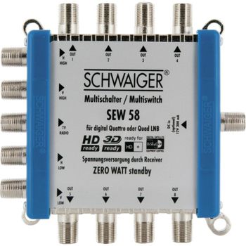 Product image of the product “Schwaiger SEW58 531 satellite multiswitch 5 inputs 8 outputs ”