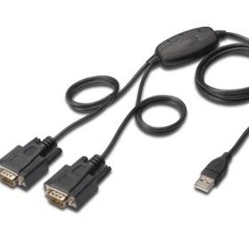Artikelbild des Artikels “Digitus USB 1.1, Seriell Adapter [1x USB 2.0 Stecker A - 2x D-SUB-Stecker 9pol.] 1.20m “
