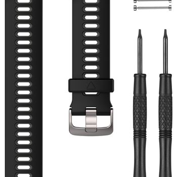 Artikelbild des Artikels “Garmin Ersatzarmband Schwarzes/Graues aus Silikon “
