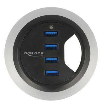 Product image of the product “DeLOCK 62868 interface hub USB 3.2 Gen 1 (3.1 Gen 1) Type-A 5000 Mbit/s Black ”