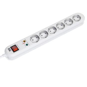 Product image of the product “Bachmann Surge protector, 1.5m White 6AC outlet(s) 250V ”