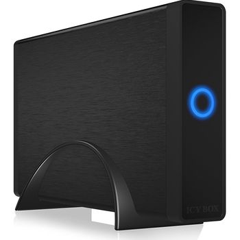 Product image of the product “Icy Box IB-377U3 External Casing for 1 x 3.5 inches Hard Drive, USB 3.0 Connector (UASP), Aluminium, SATA-III (6 Gbit/s), Black  ”
