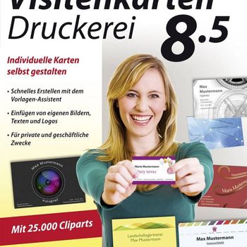 Image du produit “Markt & Technik carte de visite Druckerei 8.5 or Edition version complète, 1 licence Windows Büroorganisation ”