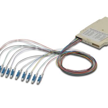 Product image of the product “Digitus Splice cassette with 12 pigtails, pre-assembled, LC (APC), OS2 ”