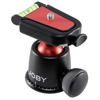Product image of the product “Joby BallHead 3K tripod head Black, Red Acrylonitrile butadiene styrene (ABS), Aluminium, Spring steel, Steel, Thermoplastic elastomer (TPE) 1/4