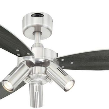 Product image of the product “Westinghouse JET PLUS ceiling fan (Ø) 105cm Flügelfarbe: Wenge, silver casefarbe: Nickel ”
