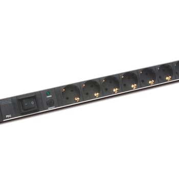 Artikelbild des Artikels “Digitus Steckdosenleiste mit Aluminiumprofil und Überlastschutz, 7-fach Schutzkontaktsteckdose, 2 m Zuleitung Schutzkontaktstecker “