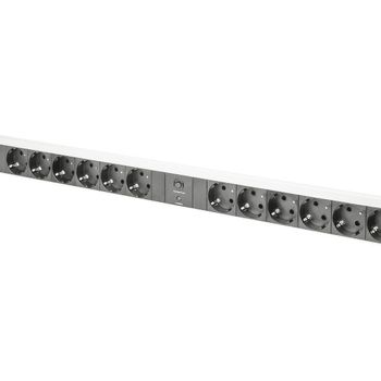 Immagine del prodotto “Assmann DIGITUS 1HE Alu PDU 2x 16A, 12x Schuko Steckdose, Überlastschutz ”