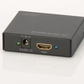 Artikelbild des Artikels “Digitus DS-46304 2 Port HDMI-Splitter 3D-Wiedergabe möglich, Metallgehäuse 4096 x 2160 Pixel Schwarz “