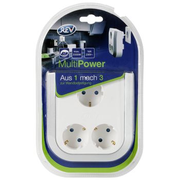 Product image of the product “REV 0020330112-EF 3fach Steckdosen-Verteiler white ”