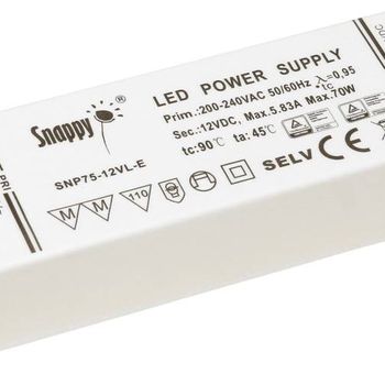 Product image of the product “Dehner Elektronik Snappy SNP75-12VL-E LED-Trafo Konstantspannung 75W 0 - 5.83A 12 V/DC not dimmbar, Möbelzulassung 1 pc(s) ”