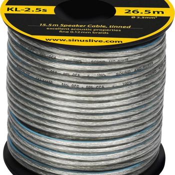 Product image of the product “Sinuslive KL-2,5S speakerkabel 1 x 2.5mm² silver 15.5m ”