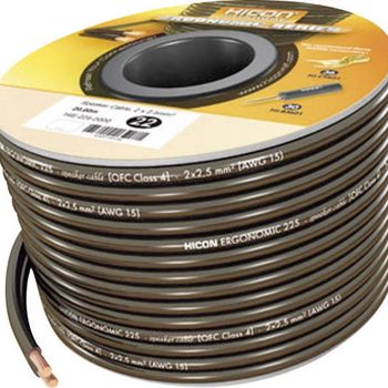 Product image of the product “Hicon HIE-225-1000 speakerkabel Ergonomic 2 x 2.5mm² black 10m ”