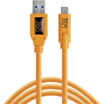 Artikelbild des Artikels “Tether Tools CUC3215-ORG USB 3.0 zu USB-C 4,60m orange “