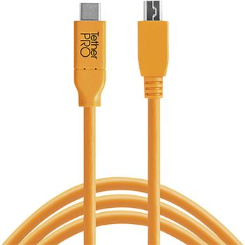 Artikelbild des Artikels “Tether Tools CUC2415-ORG - USB-C zu 2.0 Mini B 5-Pin 4,60m orange “