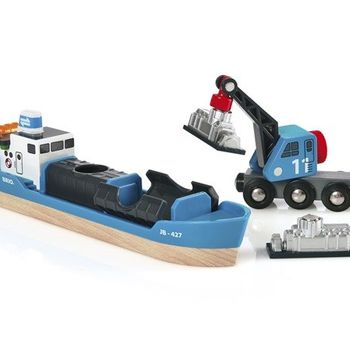 Artikelbild des Artikels “Brio 33534 Containerschiff mit Kranwagen “