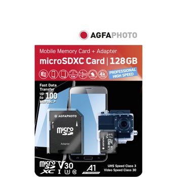 Immagine del prodotto “AgfaPhoto 10613 memoria flash 128 GB MicroSDXC UHS-I Classe 10 ”