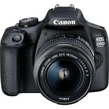 Canon EOS 2000D BK 18-55 IS II EU26 SLR Camera Kit 24.1 MP CMOS 6000 x 4000 pixels Black 