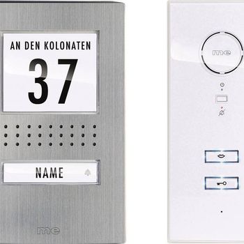 Artikelbild des Artikels “M-e modern-electronics ADV 111 WW Audio Vistadoor Türsprechanlage Kabelgebunden Komplett-Set 1 Familienhaus Edelstahl, Weiß “