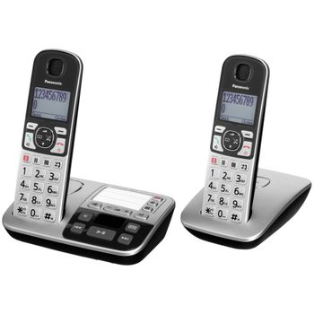Panasonic KX-TGE522 DECT telephone Caller ID Silver 