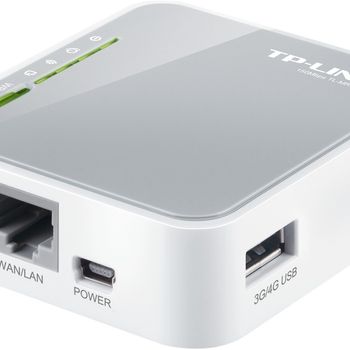 Immagine del prodotto “TP-Link TL-MR3020 router wireless Fast Ethernet Banda singola (2.4 GHz) 4G Argento, Bianco ”