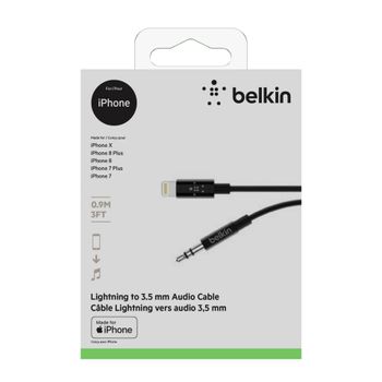 Artikelbild des Artikels “Belkin AV10172bt03-BLK MixIT Lightning auf 3,5mm AUX Kabel, 0.9 m, schwarz “