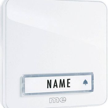 Artikelbild des Artikels “M-e modern-electronics KTA-1W Klingelplatte mit Namensschild 1fach Weiß 12 V/1A “