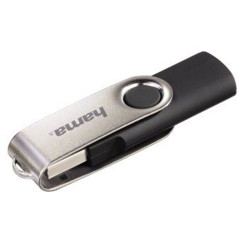 Image du produit “Hama 8GB Rotate lecteur USB flash 8 Go USB Type-A 2.0 Noir, Argent ”