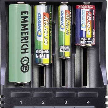 Product image of the product “VOLTCRAFT CC-2 Rundzellen-Ladegerät NiMH, NiCd, LiIon Mignon (AA), Micro (AAA), Baby (C), Sub-C, 26650, 26500, 18650, 17670 ”