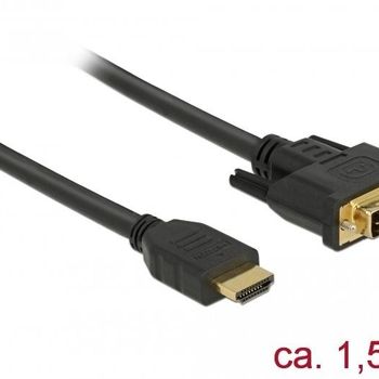 Product image of the product “DeLOCK 85653 video cable adapter 1.5 m HDMI Type A (Standard) DVI Black ”