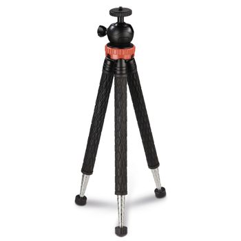Artikelbild des Artikels “Hama Traveller Pro Dreibeinstativ 1/4 Zoll Arbeitshöhe=23 - 105cm Schwarz, Silber, Rot Für Smartphones und GoPro “