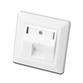 Product image of the product “DIGITUS emptydose Keystone Module.1xRahmen 80x80mm+Zentralp. ”