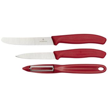 Artikelbild des Artikels “Victorinox Swiss Classic Gemüsemesser-Set mit Schäler, 3-teilig, rot “