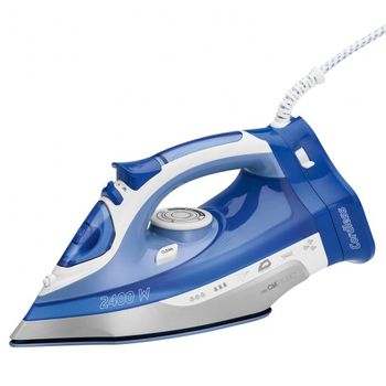 Product image of the product “Clatronic DB 3706 Dry & Steam iron Ceramic soleplate 2400 W Blue, White ”