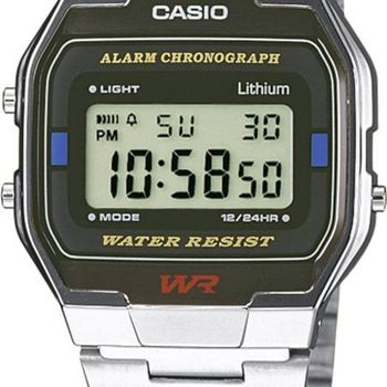 Artikelbild des Artikels “Casio Chronograph Armbanduhr A163WA-1QES (L x B x H) 36.8 x 33 x 9.1mm Silber Gehäusematerial=Edelstahl Material “