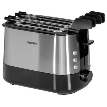 Immagine del prodotto “Philips Viva Collection Tostapane HD2639/90, 730W, 2 pinze, 7 livelli di tostatura, vassoio raccogli briciole ”
