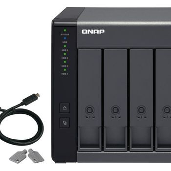 Product image of the product “QNAP TR-004 storage drive enclosure HDD/SSD enclosure Black 2.5/3.5