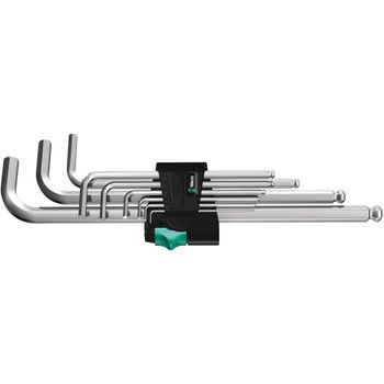 Product image of the product “Wera 950 PKL/9 SM N Innen-Sechskant Winkelschraubendreher-Set 1.5 mm, 2 mm, 2.5 mm, 3 mm, 4 mm, 5 mm, 6 mm, 8 mm, 10mm 9teilig ”