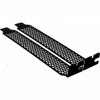 Product image of the product “InLine PCI / PCI-E Slot Cover Bracket perforated 2pcs. Set black ”