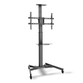 Product image of the product “Digitus DA-90370 TV-Rollwagen with Tastaturablage, with Verriegelungsmechanismus, Verstellbare Verstrebung, Werkzeugfreie ”