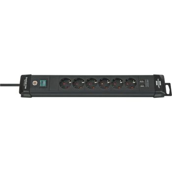 Product image of the product “Brennenstuhl 1951160602 power strip with Schalter 6fach black Schutzkontakt 1 St. ”