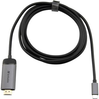 Product image of the product “Verbatim 49144 video cable adapter 1.5 m USB Type-C HDMI Black, Silver ”